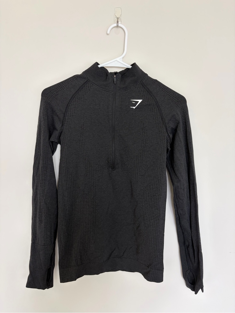 Gymshark Black Long-Sleeve Quarter-Zip Top